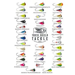 Tungsten UV Glow Ice Fishing Jig 5mm 5-Pack