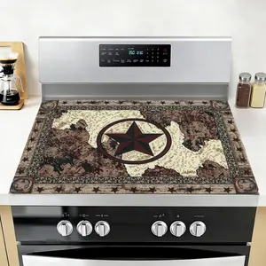JOYFINITY Farmhouse Western Stove Top Covers for Electric Stove  Farmhouse Heat Resistant Glass Top Stove Cover Washable Foldable Cooktop Protector