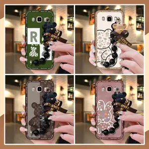 Anti-knock Skin-friendly feel Phone Case For Samsung Galaxy J710/J7 2016/J7108 protective case Dirt-resistant silicone Back Cover soft case Waterproof Bear bracelet cute
