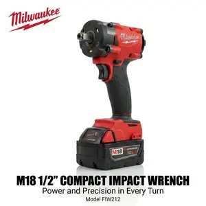 Milwaukee M18 1/2 Inch Impact Wrench rapid charger 4-mode drive control