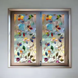 Static Glass Sticker 45x100cm Non-Adhesive Reusable Window Film for Living Room Dining Room Decoration, Transparent Matte Finish