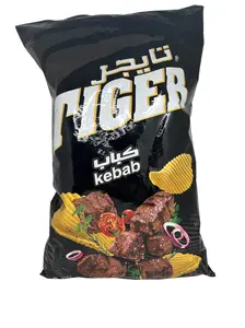 TIGER Crispy Crunchy Tiger Kebab Flavored Chips, Savory Snack