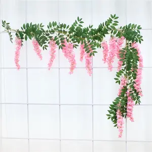 Artificial Wisteria Vine, Fake Flower Vine, Fake Flower Garland, Fake Flower for Wedding Arch Party Home Decoration, Fruit