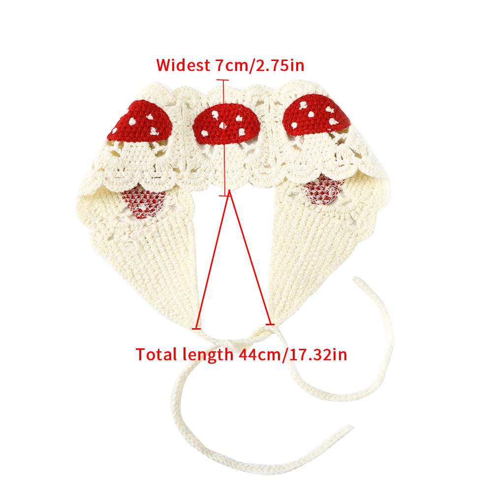 3 Pack Crochet Headbands for Women Mushroom Design Bohemian Bandana Tie-Back Knit Headband for Girls Wide Head Bands Crochet Headwrap Hairband