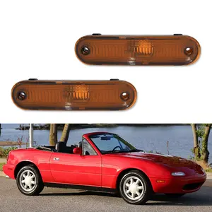 2PCS Amber Front Side Marker Signal lamps Light Lamps For 1990 1991 1992 1993 1994 1995 1996 1997 1998 1999 2000 2001 2002 2003 2004 2005 Mazda Miata MX-5,Replace OEM NA01515FX,8BN1-51-120