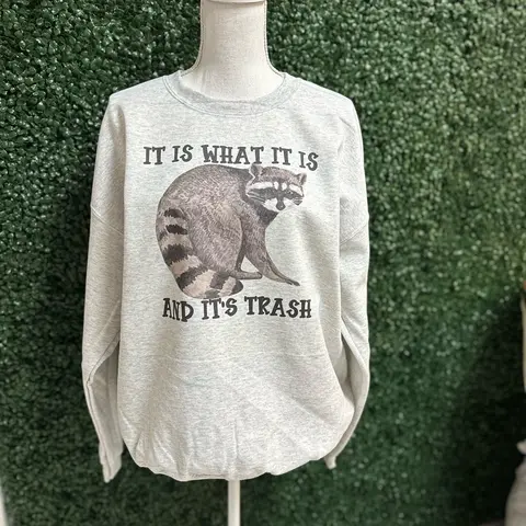 It Is What It Is And It's TRASH on Ash Gray Sweatshirt or T-Shirt
