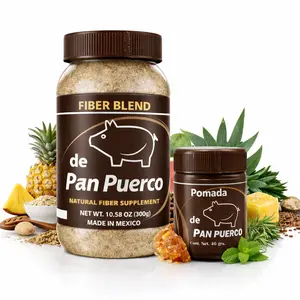 Pan Puerco Famous Bundle – Fiber Blend 300g + Pomada de Pan Puerco 40g | Inspired Mexican Formula | Daily Fiber Powder + Traditional Balm Set