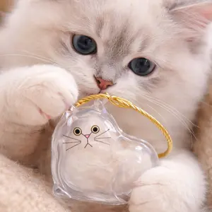 Cat Hair Storage Capsule Charm Pet Memorial Pendant Keychain Cute Souvenir Gift for Pet Owners