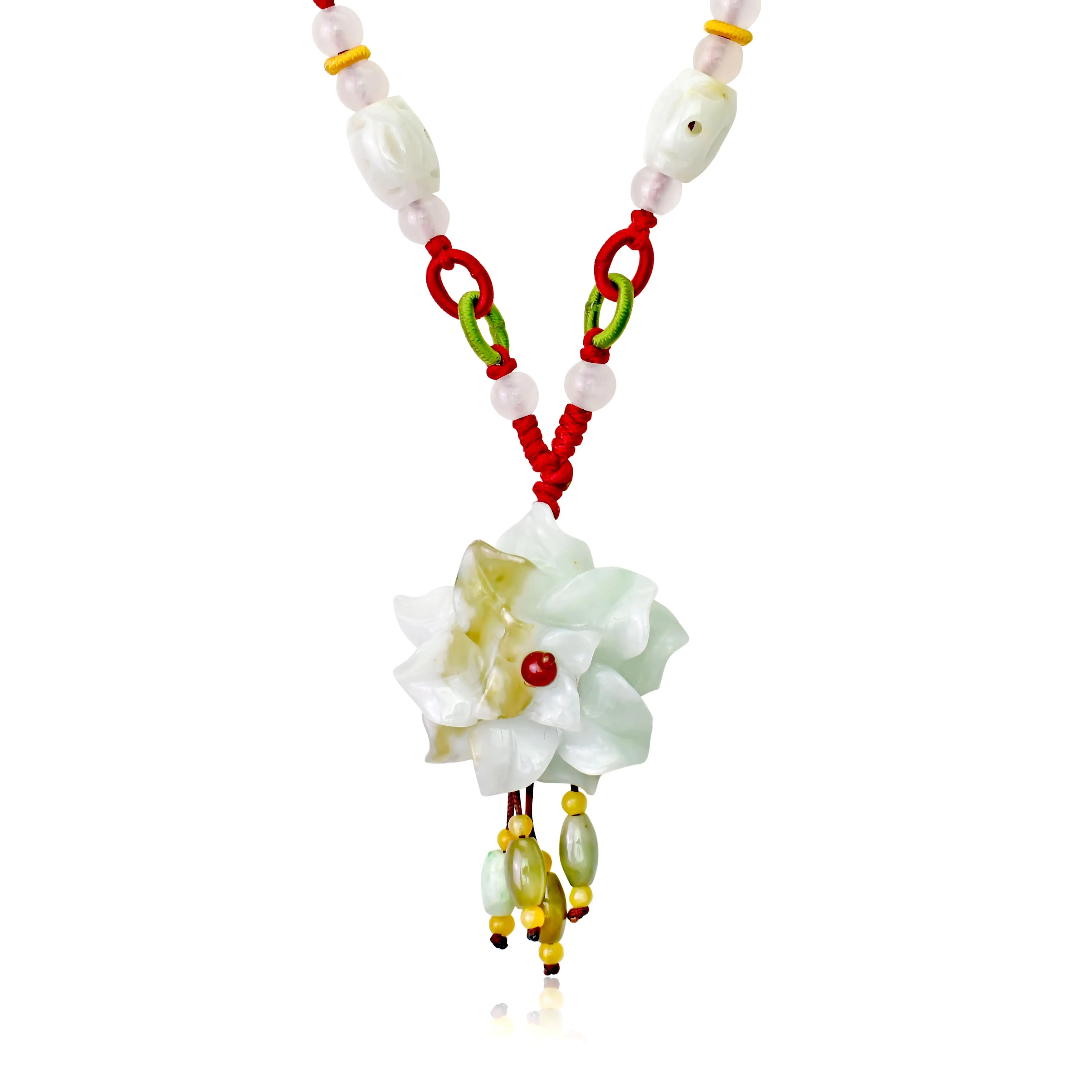 Create a Beautiful Ensemble Every Day with the Chrysanthemum Large Jade Pendant Necklace