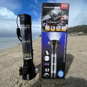 Endurance Lights Solar 8-in-1 Tactical Flash Light 200 Lumens - Versatile and Powerful Lighting Solution