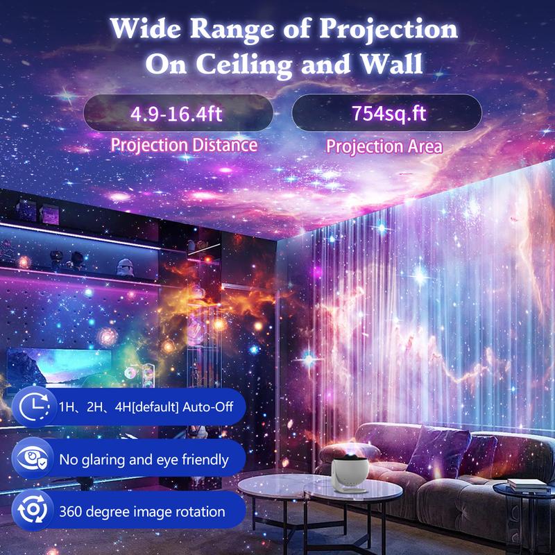Galaxy Projector 13 in 1 Planetarium Star Projector Realistic Starry Sky Night Light with Solar System Constellation Moon for Kids Adults Bedroom Ceiling Home Theater Living Room Decor Led Multicolor