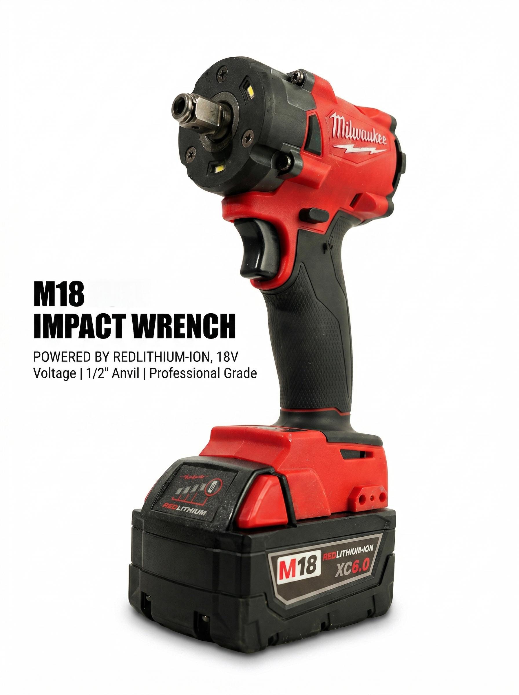 Milwaukee M18 FIW212 18V 1/2 Inch Impact Wrench for Automotive Fastening Tasks