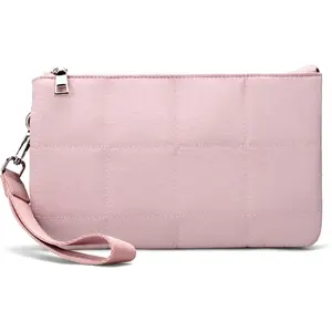 Puffer Crossbody Wristlet for Women, RFID Wristlet Wallet Purse with 2 Strap, Lightweight  Bag for Travel