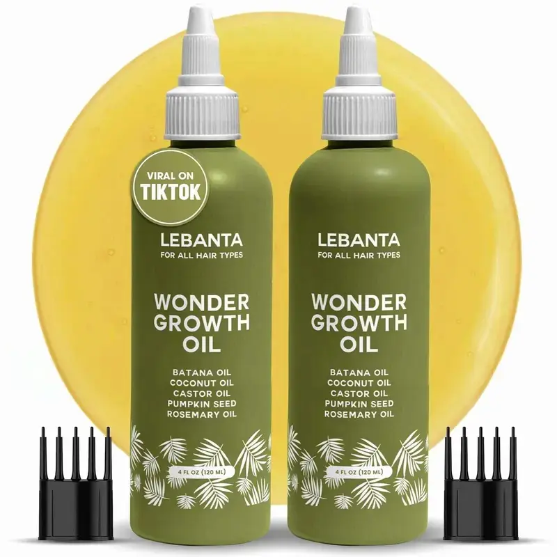 Lebanta Batana Oil For Hair Growth - 100% Pure, Raw & Natural Blend With Organic Castor, Pumpkin Seed, Coconut and Rosemary Oil - Thicker, Stronger Hair For Men & Women Scalp