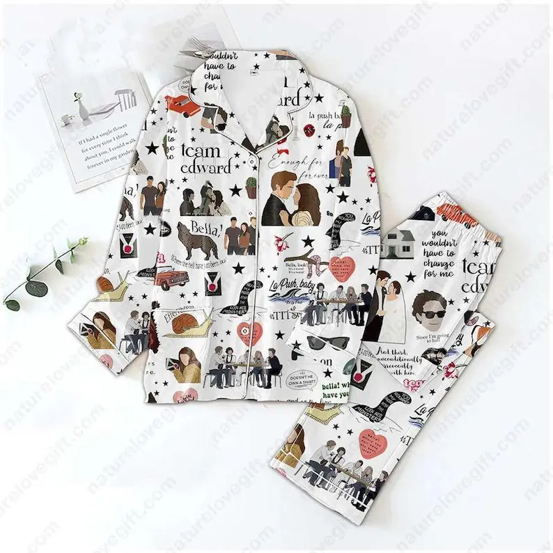 The Twilight Saga Pyjama Pajamas Set Edward Bella Pajama Love Movie Vampire Gifts