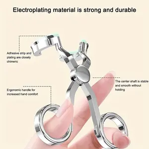 Contact Lens Insertion & Removal Aid – Eyeglass Clip with Plunger Suction Cups for Hands-Free, Hassle-Free Lens Application & Removal! Steel Color