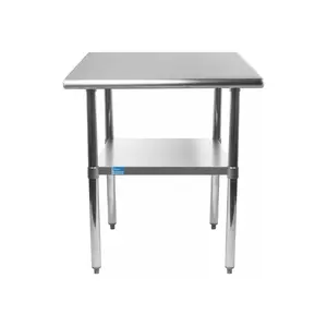 24" X 24" AmGood Stainless Steel Work Table | Commercial & Residential Kitchen Laundry Garage Utility Bench | NSF Metal Prep Table