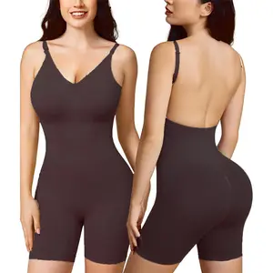 Huonwei Body Shaper Women Tummy Control Shapewear Bodysuits Mid Thigh Seamless Leotard Body Shaping Waist Trainer Backless Full Body 118 Womenswear Underwear