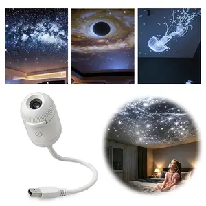 2-in-1 Projection Night Light, Starry Sky Projector Lamp, Dual-Mode Night Light, 360° Adjustable Direction & Clarity Focus, USB Portable, Soft Eye Protection, Healing Ambient Light, Sleep Companion for Adults Kids, Home Bedroom Decor