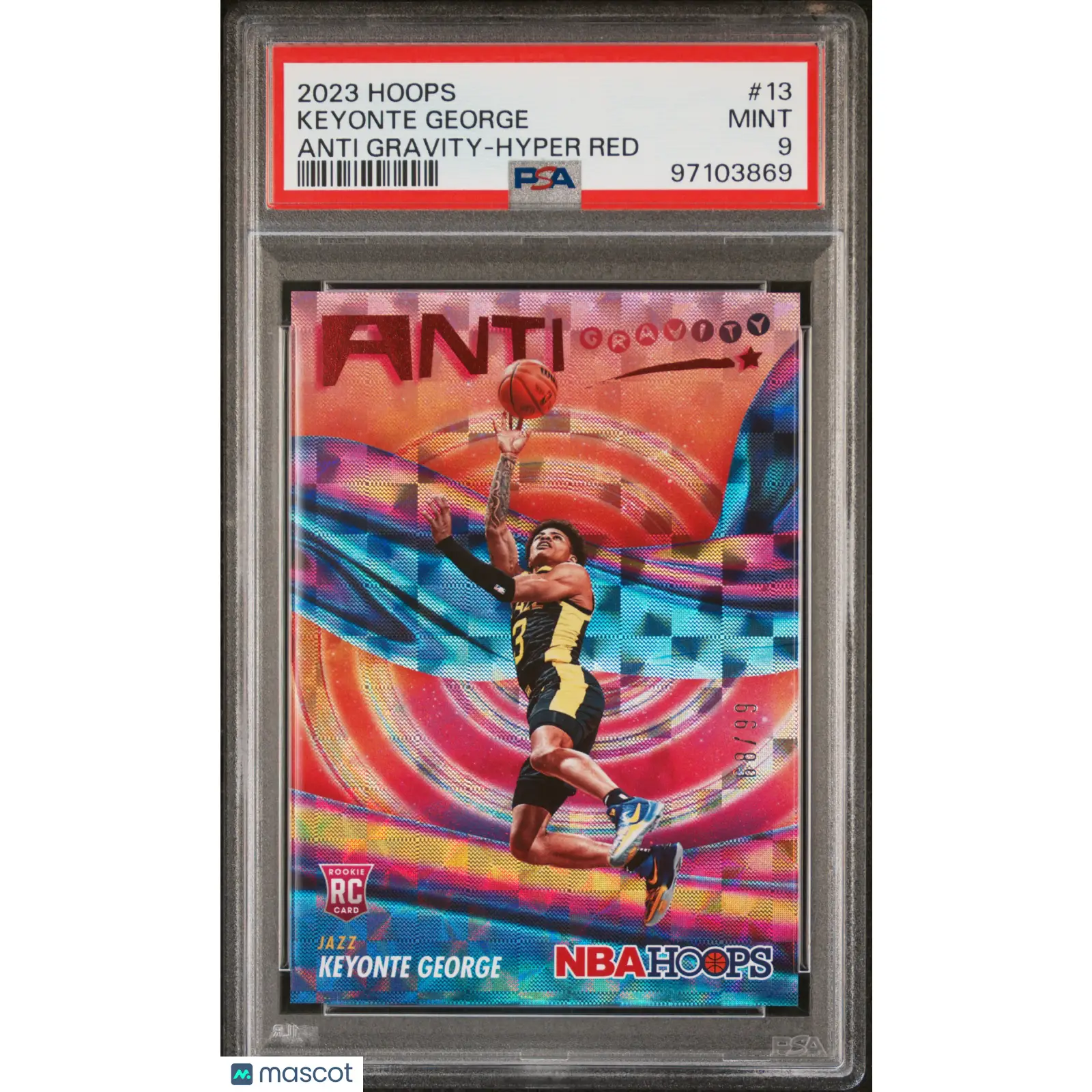 Keyonte George PSA 2023 Panini NBA Hoops Anti Gravity #13 9