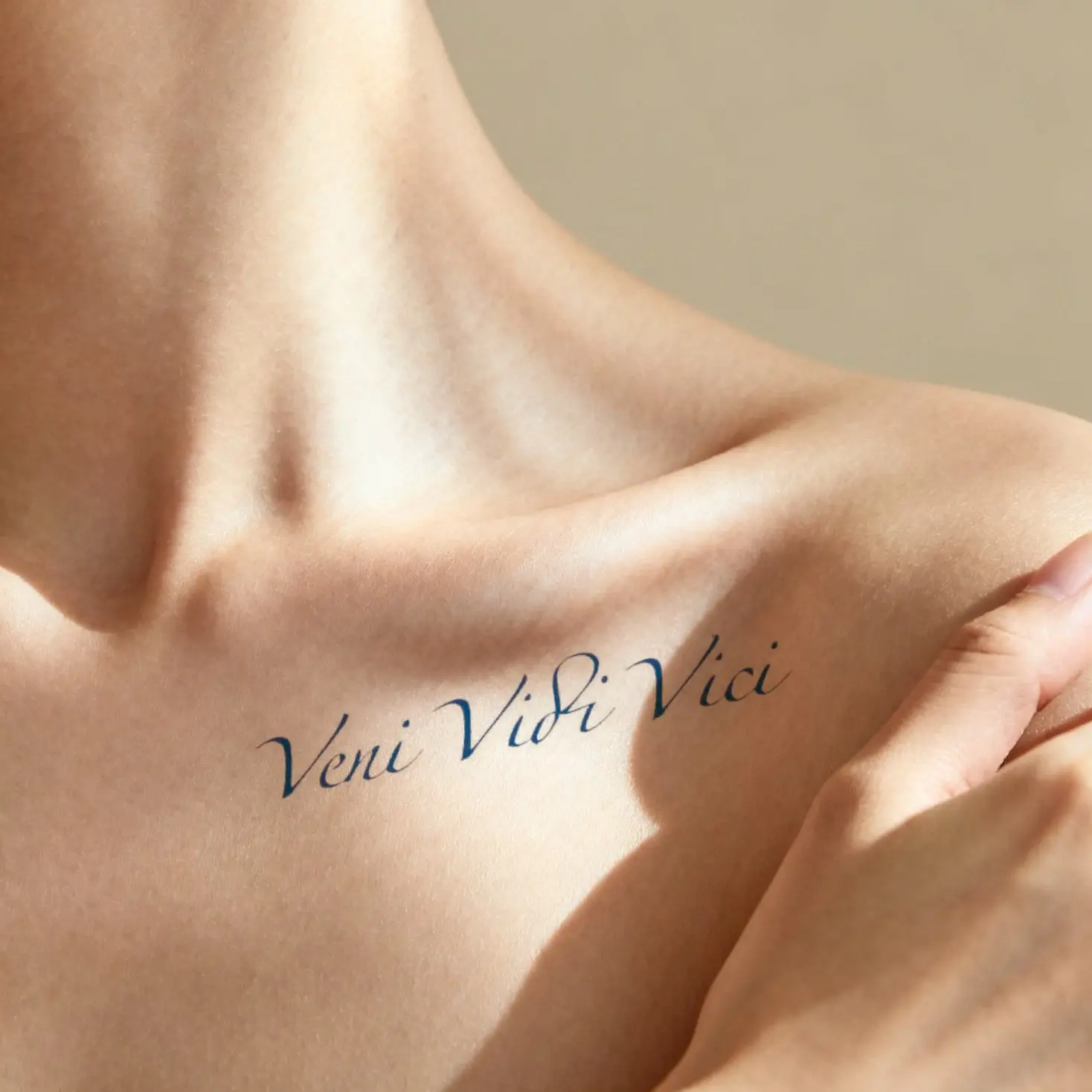 5 Pieces Semi Permanent Long Lasting Warrior's Words Inspirational Script Herbal Tattoo Set for Strength & Resilience