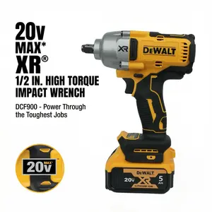 DEWALT DCF900NT Cordless Impact Wrench 20V Brushless Motor For Heavy Duty Fastening Work tool kit set Drill Household machine power diy great gift workshop use repair