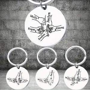 1pc, Custom Keychain Tag A Stainless Steel Keychain for Family, Brothers And Friends Personalized Customizable Keychain Gift for Classmates And Friends Durable