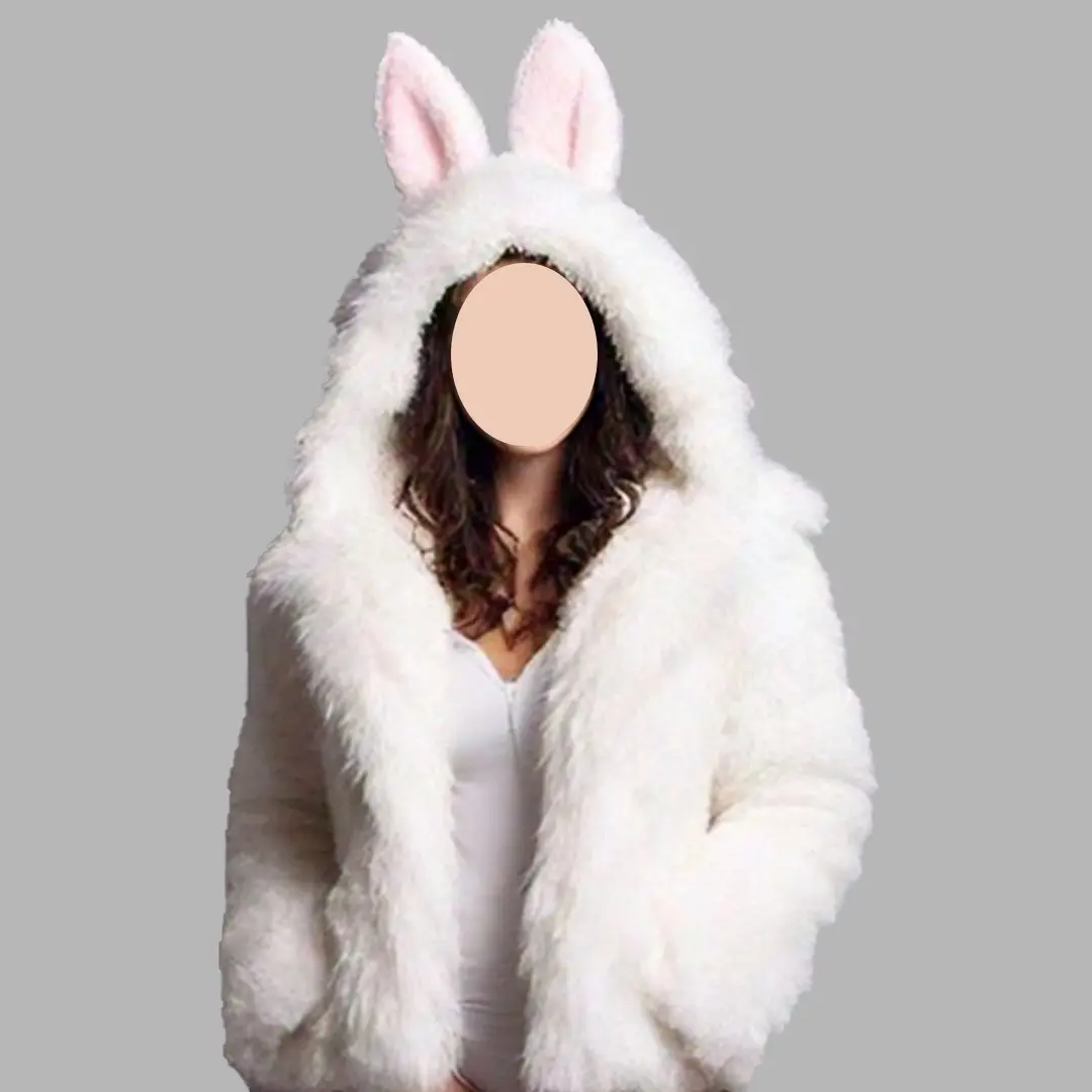 Women’s Chic Winter Bunny Faux Fur Coat