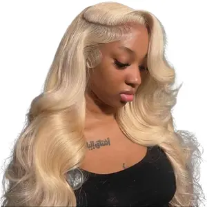 200% Density 13x6 Body Wave 613 Lace Frontal Human Hair Wigs Pre-Plucked Hairline Body Wave Human Hair Wigs For woman