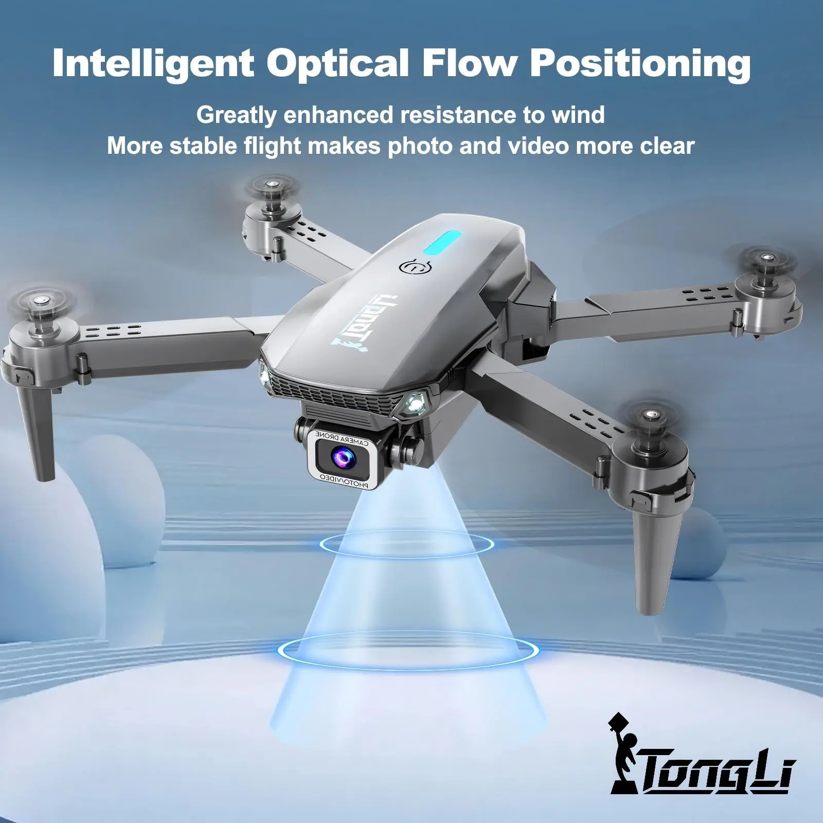 Foldable HD Camera RC Quadcopter, Anti‑Stuck Board, 1‑Key Start, Headless Mode, Rechargeable Battery, Teen Boy Gift