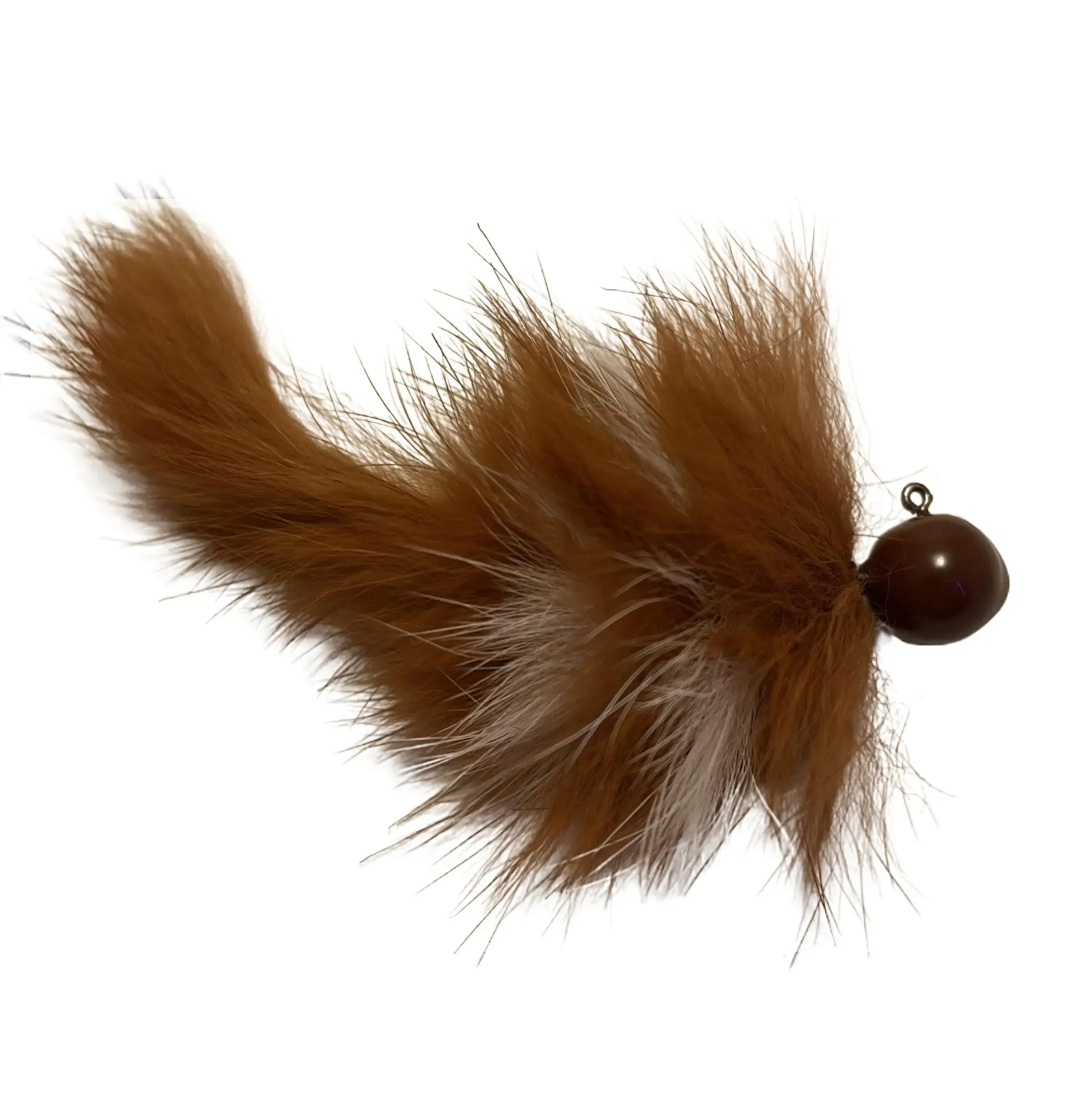 5 PACK – 1/4 oz Brown White Rabbit Fur Twitching Jigs (Salmon, Steelhead, Trout, Bull Trout)