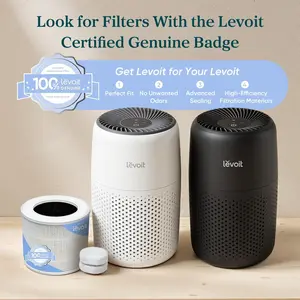 LEVOIT Air Purifiers for Bedroom Home Dorm, AHAM VERIFIDE, 3-in-1 Filter Cleaner With Aroma Pad, Filters Smoke, Allergens, Pet Dander, Odor, Dust, Office, Desktop, Core Mini-P, White