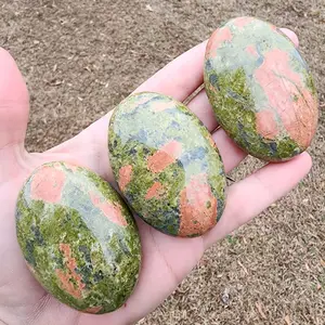 Unakite Palm Stone