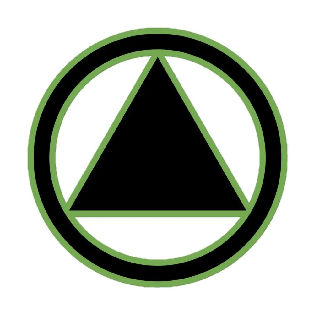 Green Sobriety Symbol Sticker laptop sticker