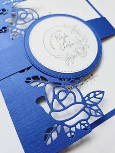 A set 10 pieces of Customized beautiful unique Classy handmade Wedding Invitations, Elegant Invitation with Envelopes