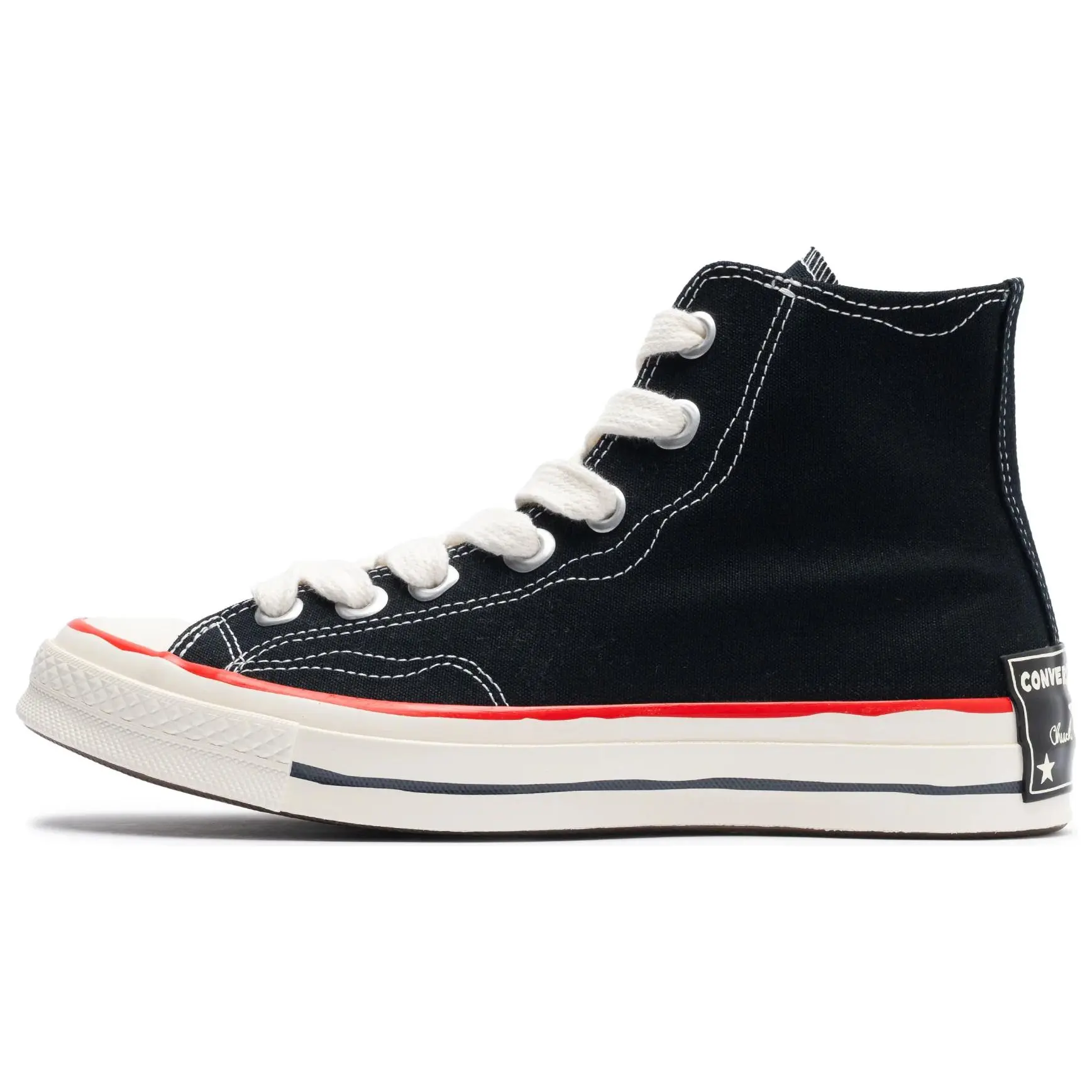 Converse Chuck 70 High 'Sketch - Black' Canvas Sneaker for Men & Women, Comfortable High-Top Casual Shoe with Durable Rubber Sole