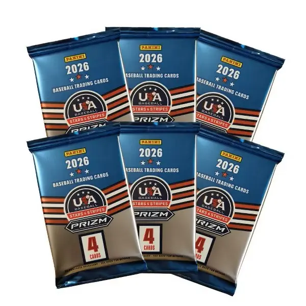 2026 Panini Prizm Stars & Stripes Baseball: Single Pack From Blaster Box - Officially Team USA Baseball Trading Cards