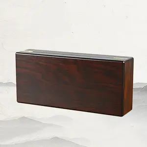 Wooden Velvet Lined Jewelry Storage Box Compartment, Sandalwood Necklace Pendant Case, Wedding Home Organizer, Chocolate Packaging