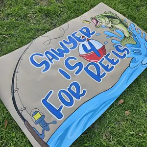 Hand-painted Custom Kraft Paper Party Banner - Personalized Decor for Birthdays, Showers & More