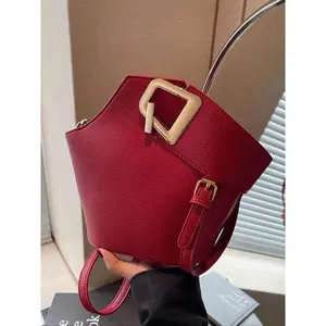 Valentine's Day?Fashion Plain Color Handbag, Pu Leather Zipper Luxury Designer Crossbody Bags with Bag Strap for Back To School, Trendy Daily Commuting Bag for Women Gift 2025