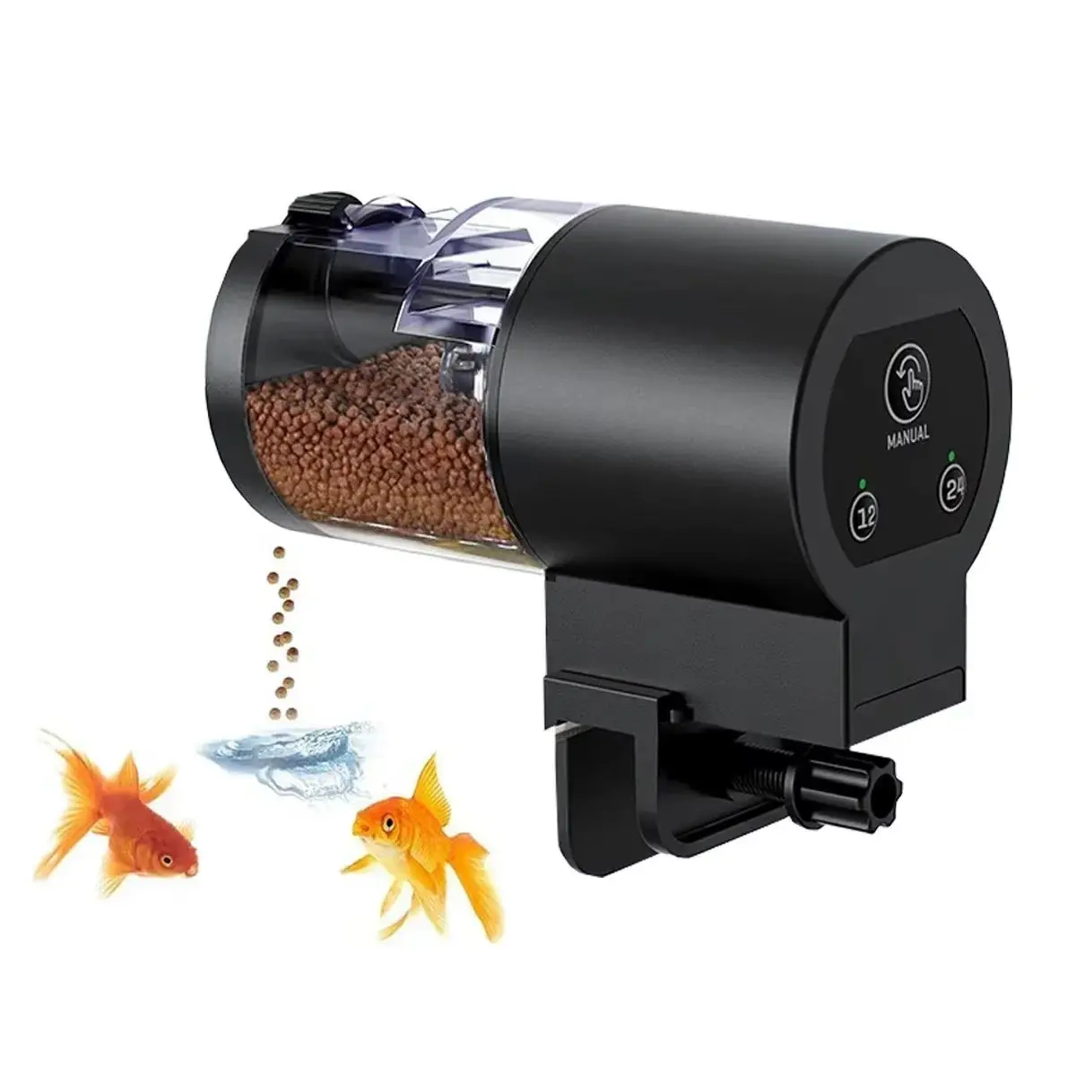Fish Timer Automatic Fish Feeder 100ML Capacity Battery Operated Programmable ...