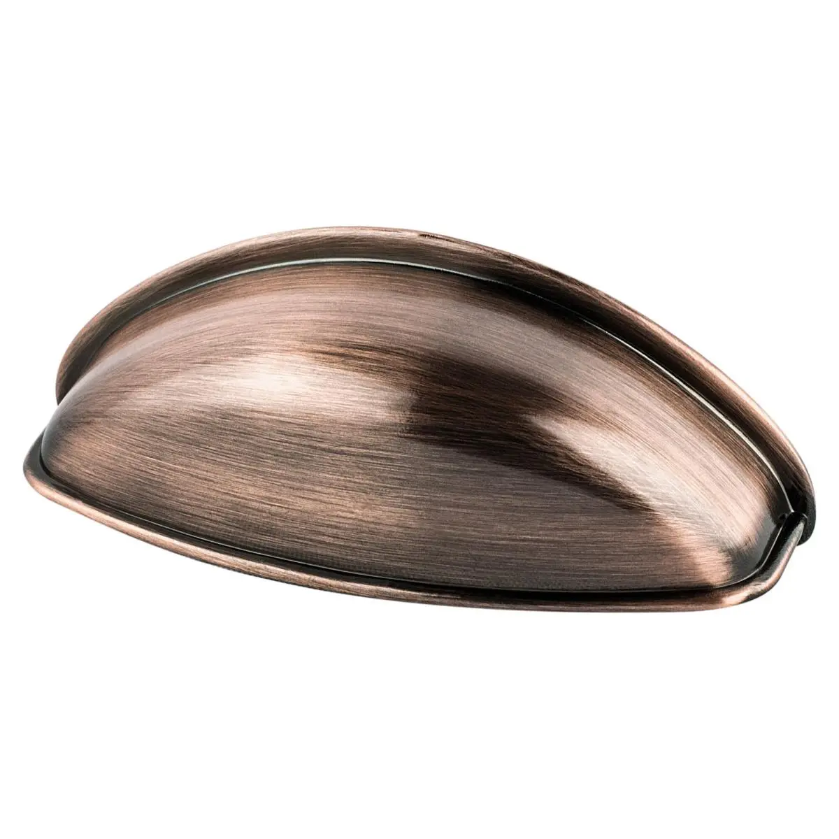 Berenson 9711-1BAC-P 64 mm CC Euro Moderno Cup Pull with Brushed Antique Copper