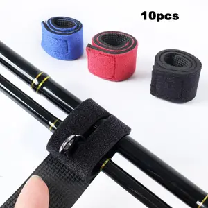 Fishing Rod Belt, 10pcs Elastic Fishing Rod Strap, Stretchable Fishing Rod Cable Holder, Outdoor Fishing Accessories