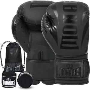 Men Women Boxing Gloves with Hand Wraps Complete Boxing Kit for Boxing Muay Thai Kickboxing Punching Bag Workout Training Sparring Size 8-16 OZ