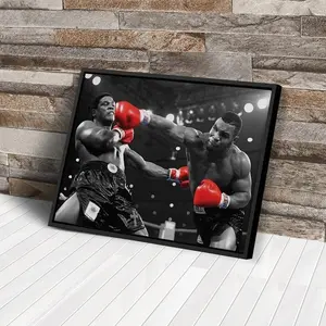 Mike Tyson vs Trevor Berbick Poster Boxing Hand Made Posters Print Wall Art Man Cave Gift Home Decor