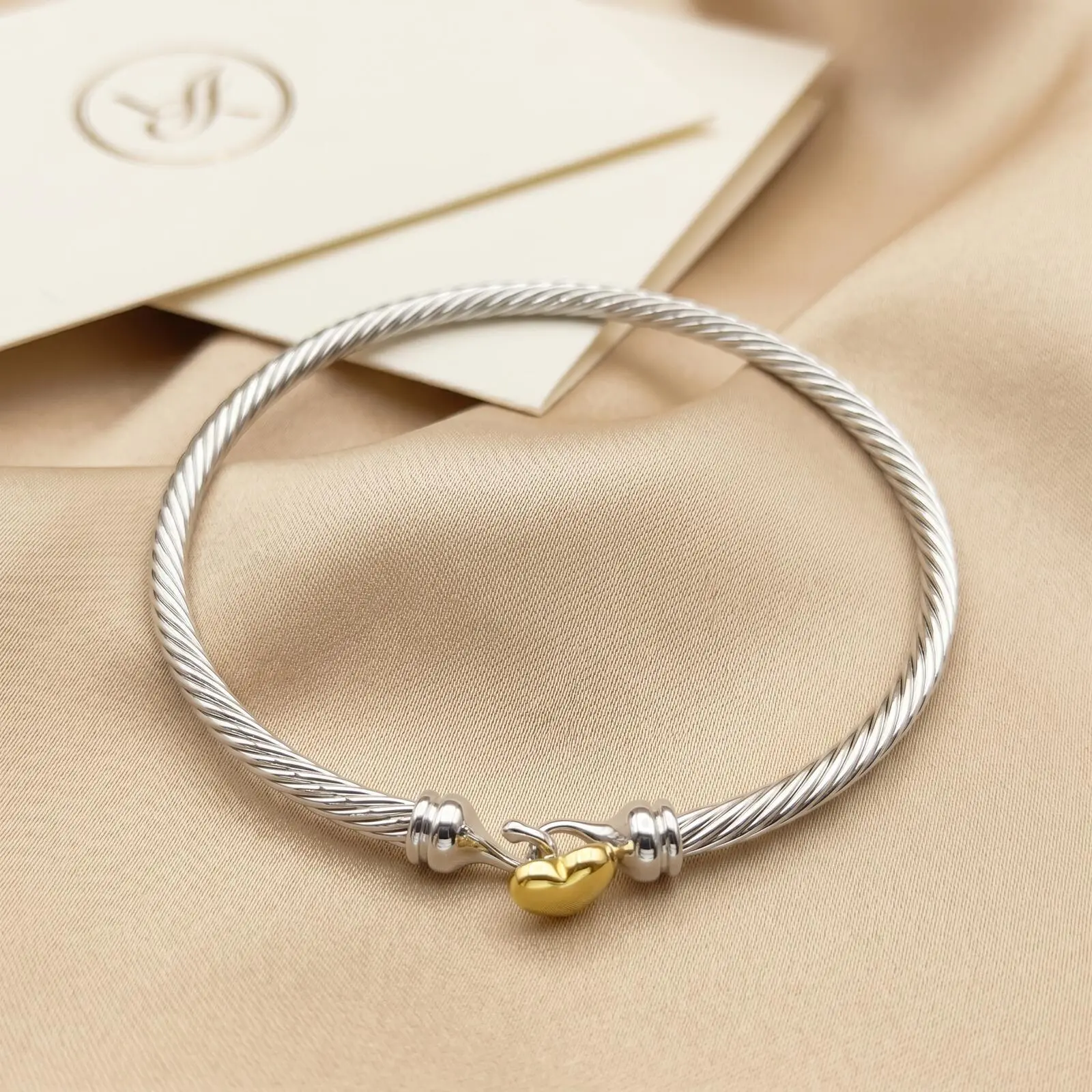 S925 Sterling Silver, 4mm Heart Bracelet, Heart Bead Chain, Heart Link Wristband, Unisex Neutral, Hip Hop Streetwear, Retro Vintage, Classic Fashion, Minimalist Simple, Personality Trend, Luxury Fine Jewelry, Stackable Bracelet, Holiday Gift