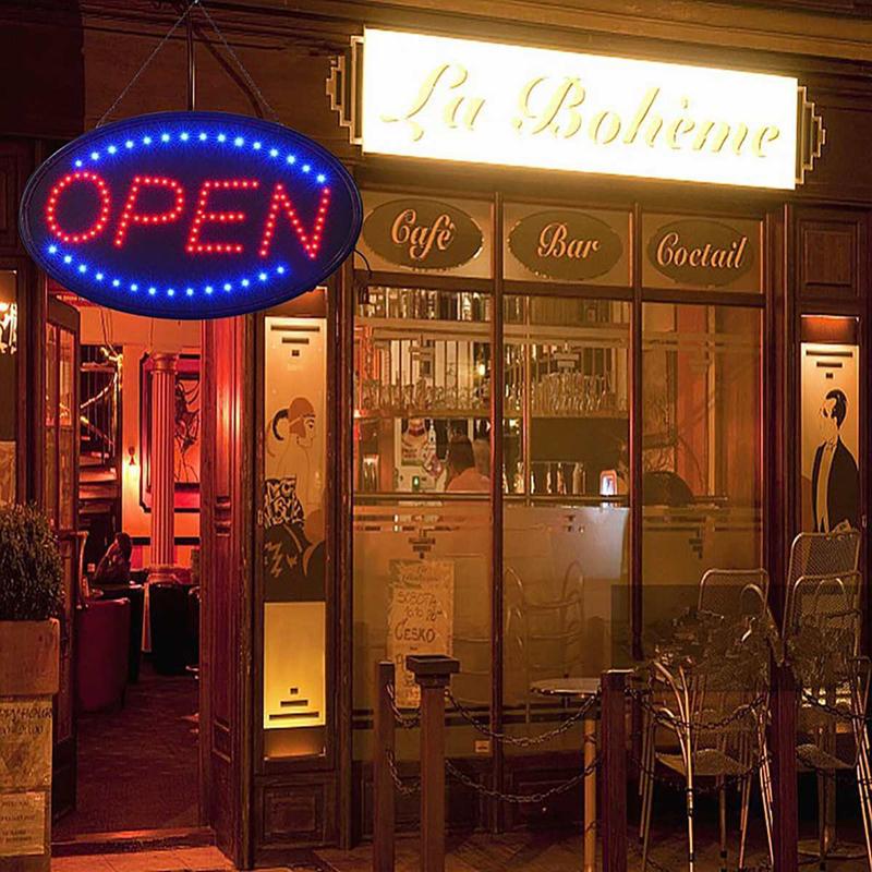 Animated Motion Ultra Bright OPEN Business Sign Store LED Neon Light with ON/OFF