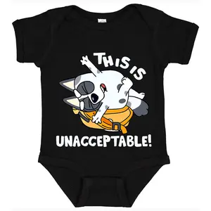 Bluey This Is Unacceptable Baby & Toddler Baby Rib Bodysuit Soft, Comfortable Cotton, Snap Closure, CPSIA Compliant