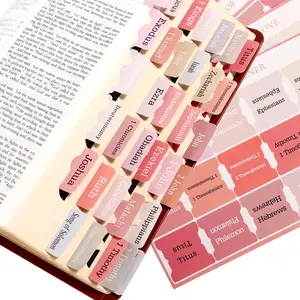 Women's Pink Paper Index Tabs - 90-Count Office Stationery, Book Accessory, Bookmark, Bible Reading Study Aid, Gift for Girls, Book Mark