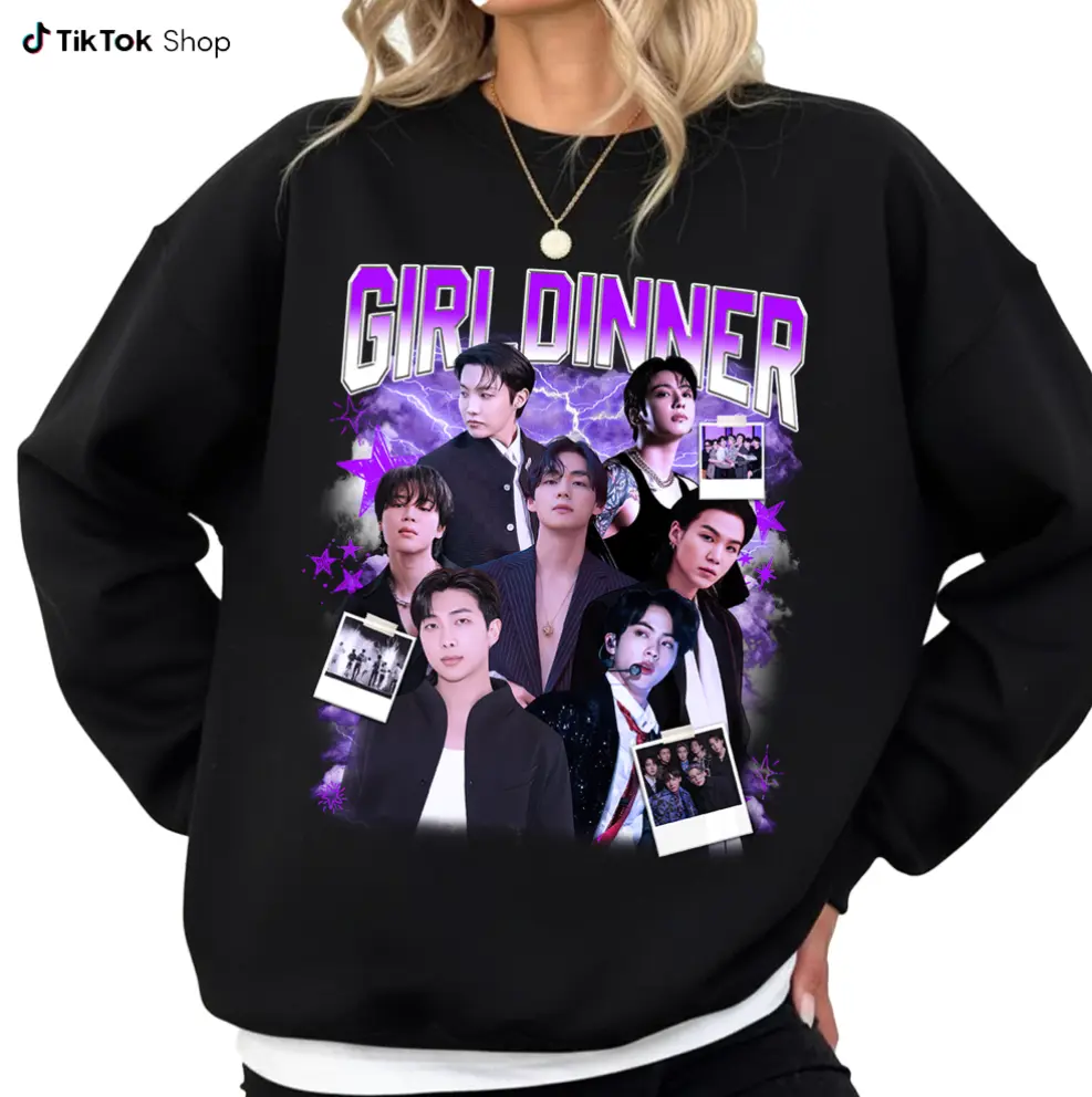 Girl Dinner Purple T-Shirt, Boys Band Shirts For Fan, Kpop Graphics Tee, Kpop Merch TShirt, Sweatshirt Hoodie Unisex Shirt